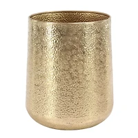 Set of 3 Gold Aluminum Glam Planter, 12", 16", 20"