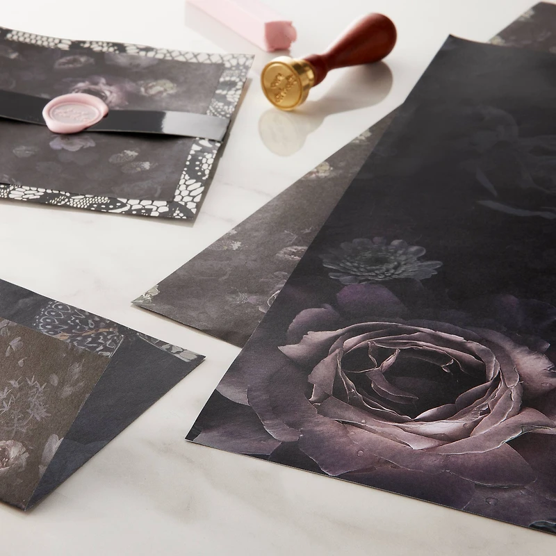 Dark Floral Cardstock by Recollections™, 12" x 12"