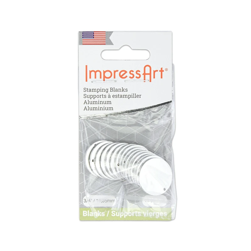 ImpressArt® 3/4" Circle Aluminum Stamping Blanks, 15ct.