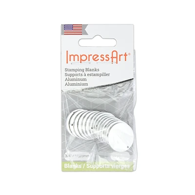 ImpressArt® 3/4" Circle Aluminum Stamping Blanks, 15ct.