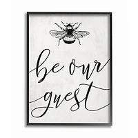 Stupell Industries Be Our Guest Print with Black Frame Wall Accent