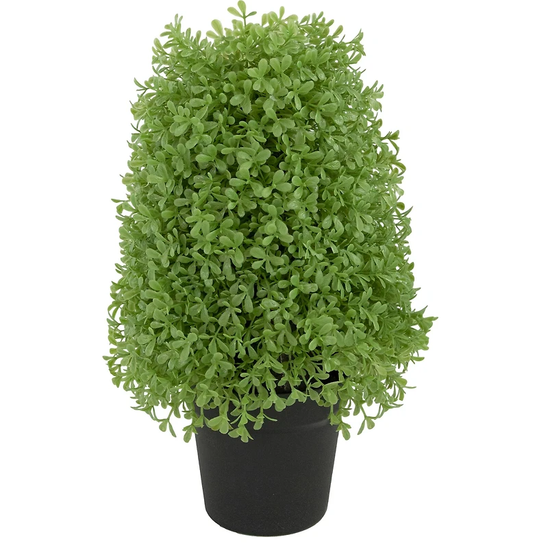 15" Unlit Artificial Boxwood Cone Topiary Tree with Round Pot