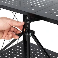 Honey Can Do Black Collapsible 4-Tier Metal Shelf