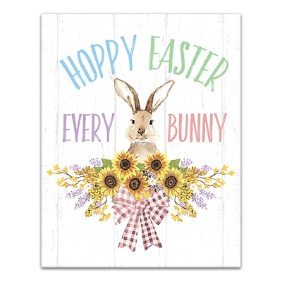 Hoppy Easter Every Bunny 11" x 14" Canvas Wall Art