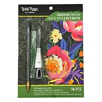 Brea Reese™ 6" x 8" Spring Florals Scratch Art Paper Pad
