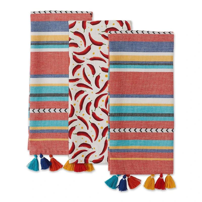 DII® Verano Chilis Dishtowel Set