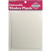 JudiKins Embossable Clear Window Plastic Sheets, 20 Pack