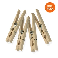 Honey Can Do Spring-Loaded Wood Clothespins