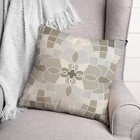 Earth Stone Mosaic Throw Pillow