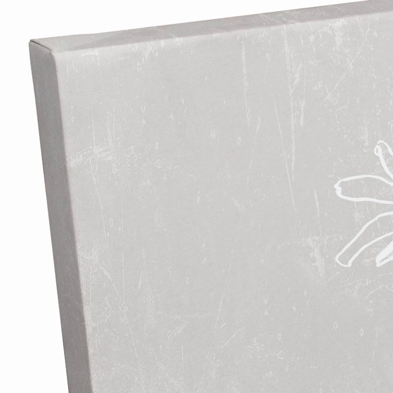 Simple White Floral I Canvas Wall Art