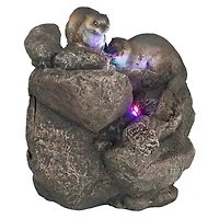 Curious Sea Otters Garden Fountain