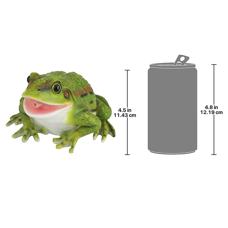 Design Toscano 8.5" Friendly Frog Piped Toad Spitter Statue