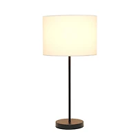 Simple Designs 23" White Fabric Shade Lamp