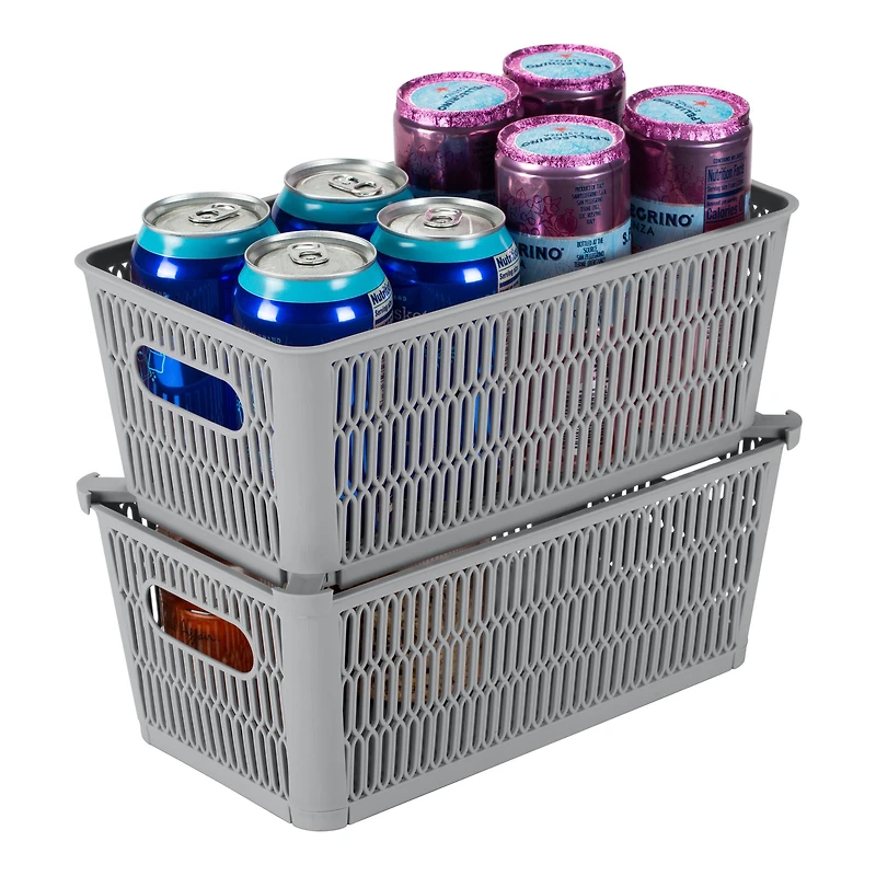 Simplify Slide 2 Stack It Small Storage Tote Baskets