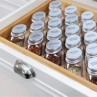 NEX™ Oumilen Free-Standing Bamboo Spice Organizer with 23 Glass Jars