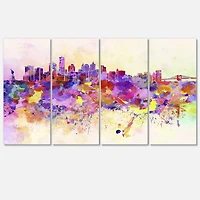 Designart - Purple New York Skyline