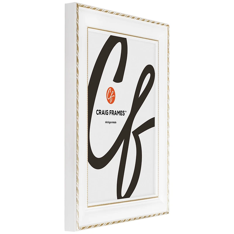 2 Pack Craig Frames Victoria White and Gold Picture Frame