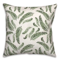 Green Fern Pattern 18" x 18" Throw Pillow