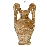 Light Brown Resin Farmhouse Vase, 22" x 11" x 11"