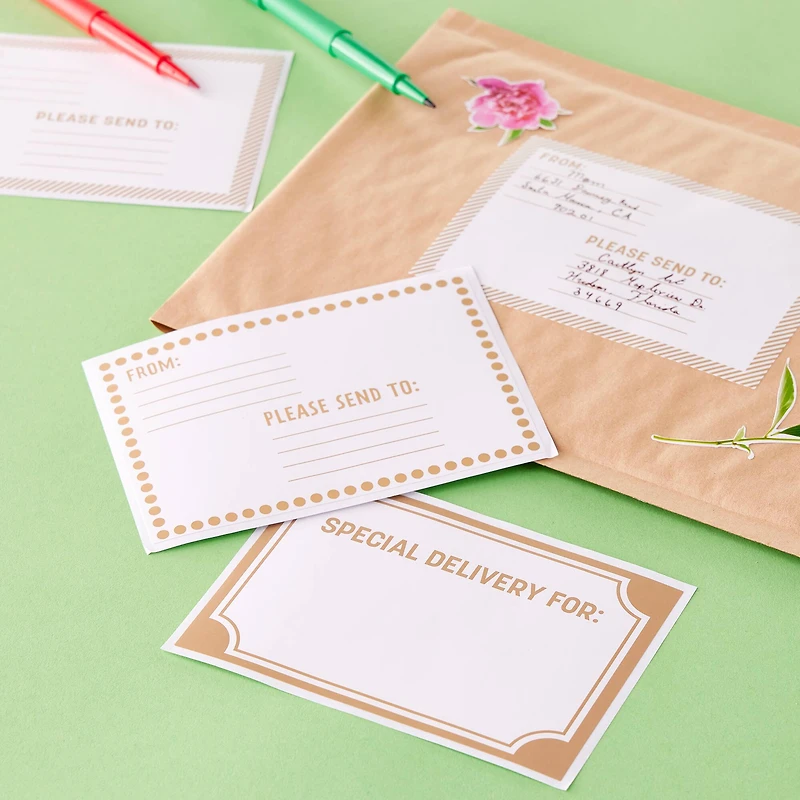 Kraft & White Address Labels by Celebrate It™