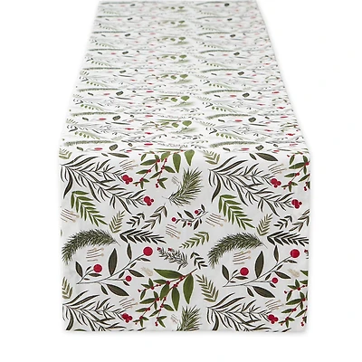 DII® 108" Holiday Sprigs Printed Table Runner