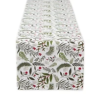 DII® 108" Holiday Sprigs Printed Table Runner