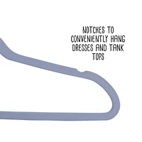 Honey Can Do Cobalt Slim-Profile Non-Slip Velvet Hangers, 25ct.