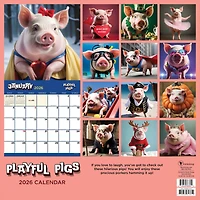 2026 Playful Pigs Wall Calendar