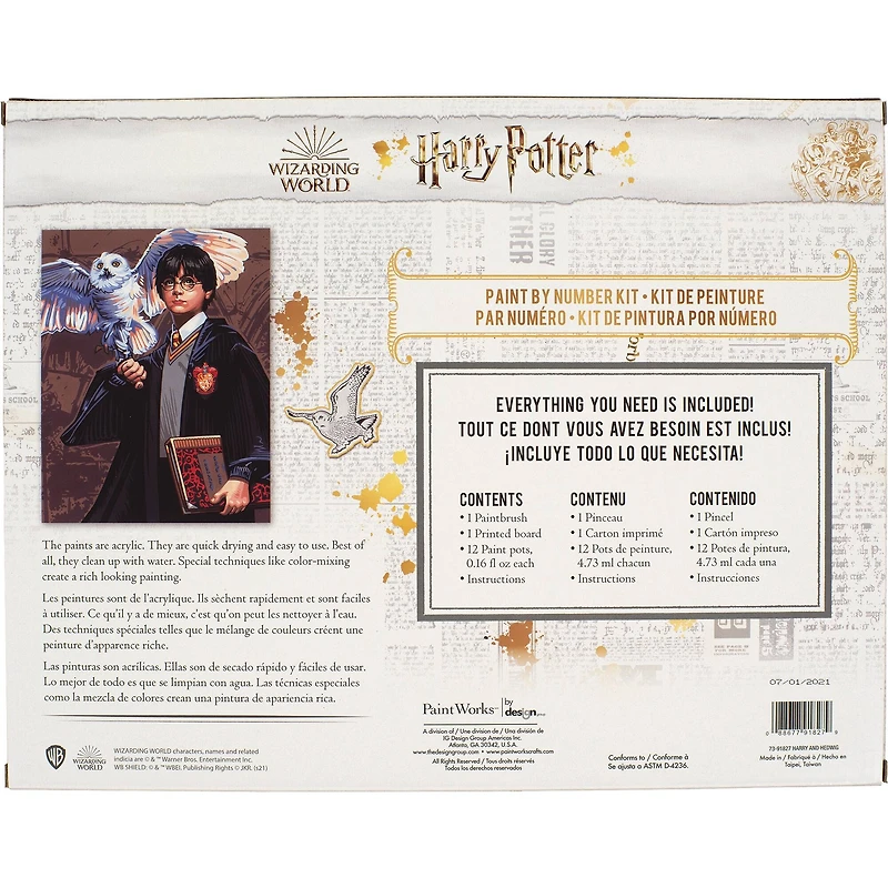 PaintWorks™ Harry & Hedwig Paint by Number Kit