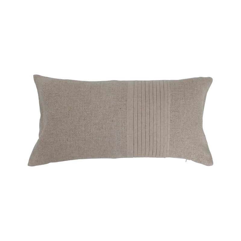 Hello Honey® Natural Linen Blend Pleated Lumbar Pillow