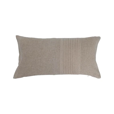 Hello Honey® Natural Linen Blend Pleated Lumbar Pillow