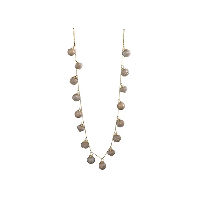 Hello Honey® 6ft. Marbled Taupe Embossed Mercury Glass Ball Ornament Garland