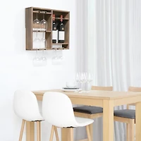 Elegant Designs Wall Mounted Wine Rack Shelf & Glass Holder