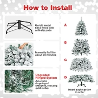 Costway 9ft. Unlit Snow Flocked Artificial Christmas Tree