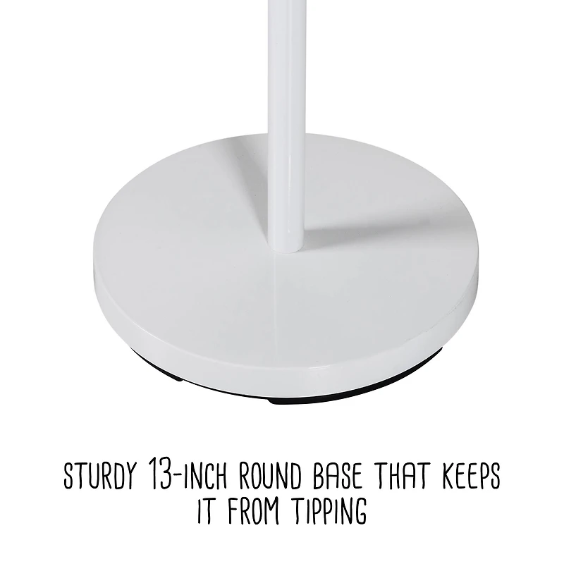 Honey Can Do 70" White Modern Standing Coat Rack