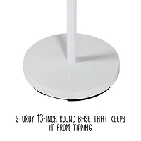 Honey Can Do 70" White Modern Standing Coat Rack