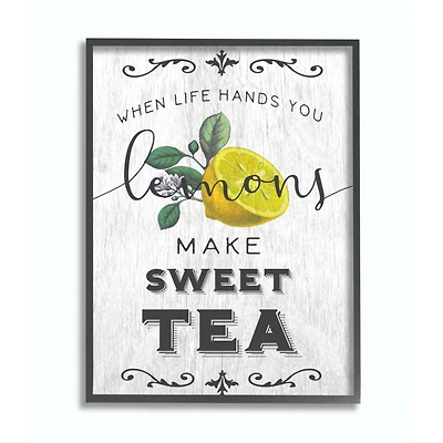 Stupell Industries When Life Hands You Lemons Make Sweet Tea Wall Art in Frame