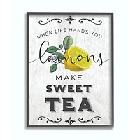 Stupell Industries When Life Hands You Lemons Make Sweet Tea Wall Art in Frame