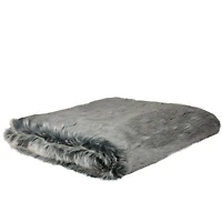 White & Gray Super Plush Throw Blanket