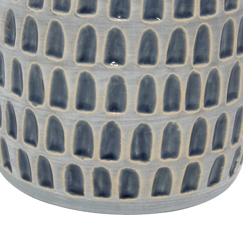 Gray Ceramic Contemporary Vase Set