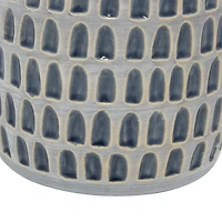 Gray Ceramic Contemporary Vase Set