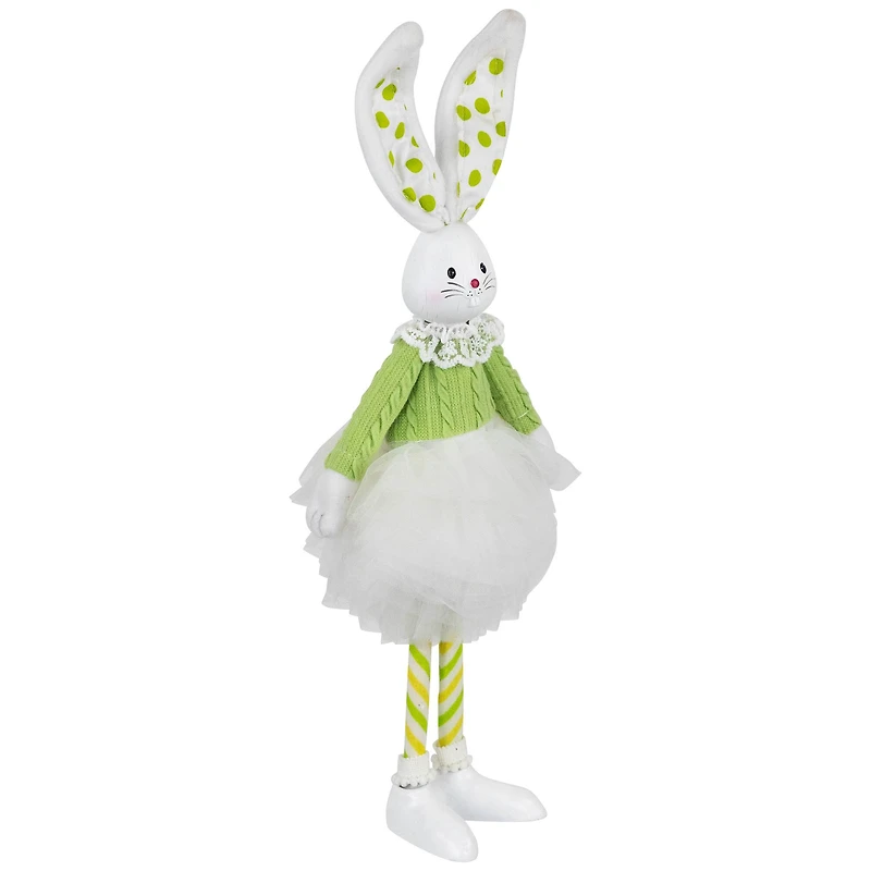 15" Green Ballerina Bunny Standing Easter Figure