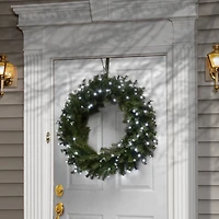 30" Cool White LED Memory-Shape® Norwood Fir Wreath