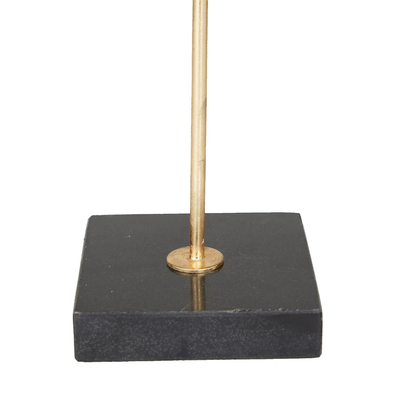 CosmoLiving by Cosmopolitan Set of 3 Gold Marble Contemporary Sculpture, 19" x 6" x 6"