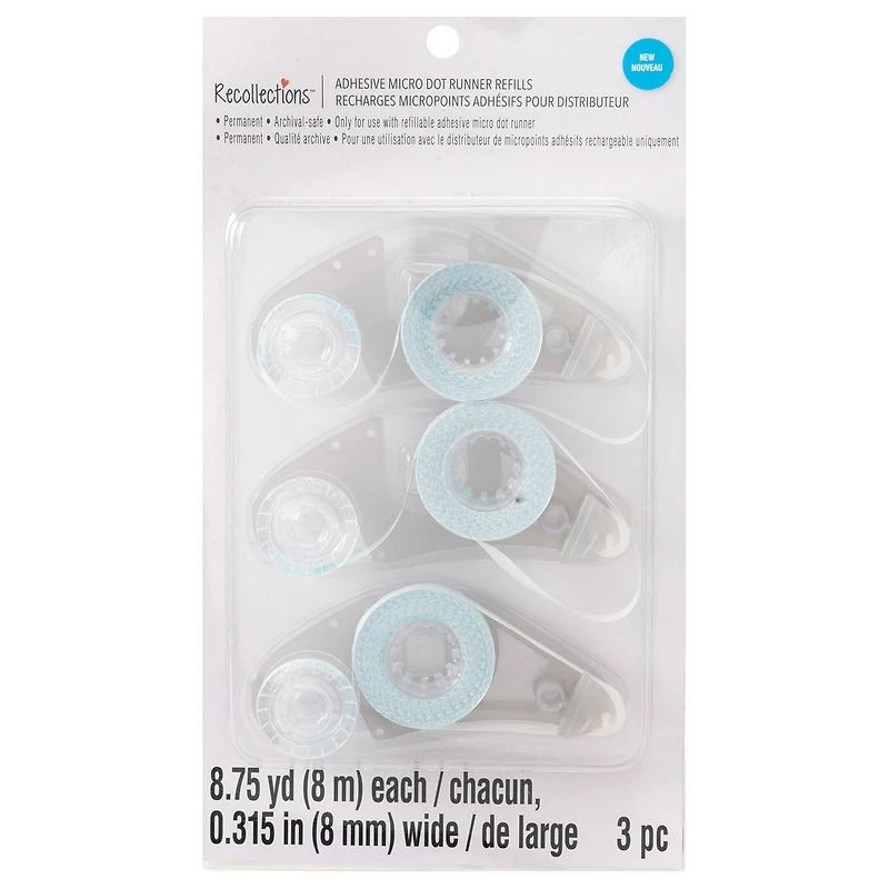 Adhesive Micro Dot Runner Refills by Recollections™, 3ct.