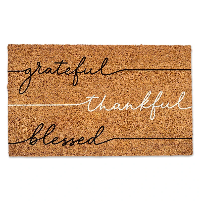 Grateful Thankful Blessed Doormat