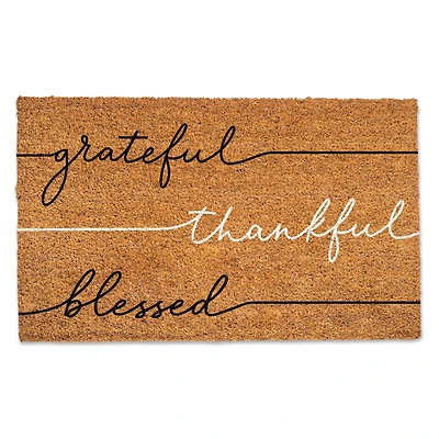 Grateful Thankful Blessed Doormat