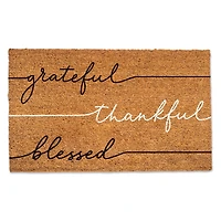 Grateful Thankful Blessed Doormat