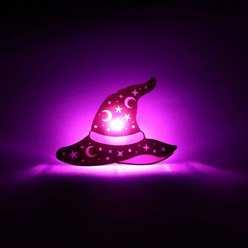 Witch Hat Light-Up Pin