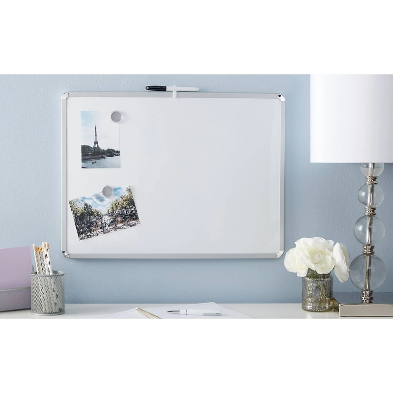 17" x 23" Metal Framed Magnetic Dry Erase Board by B2C®